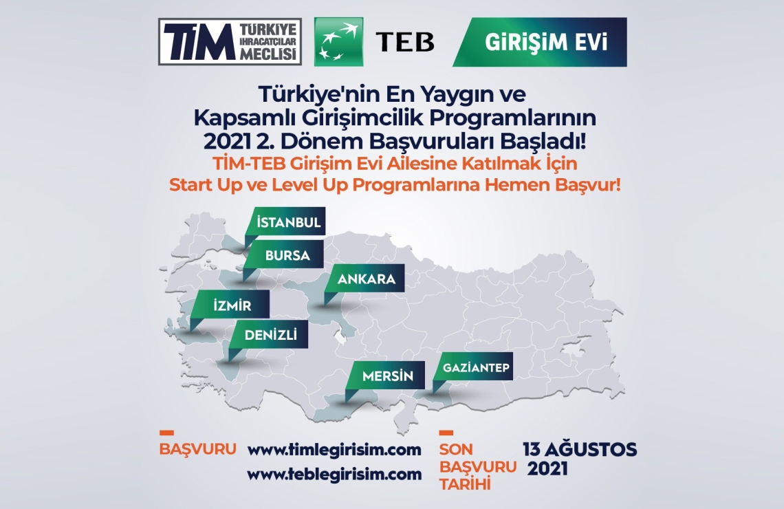 TİM-TEB Girişim Evi 2021 2.Dönem Program Başvuruları